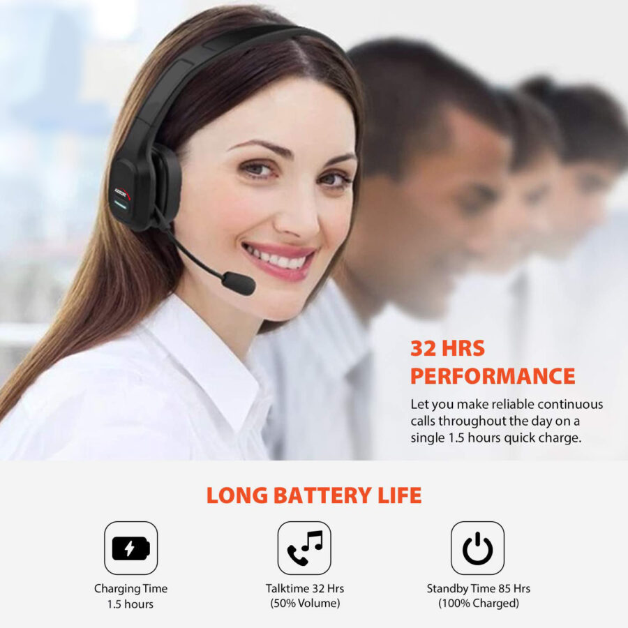 Audiocore AC864 Bluetooth ANC Call Center Fejhallgató Mikrofonnal - Image 9