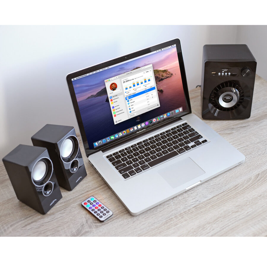 Audiocore AC910 Bluetooth 2.1 Hangszórókészlet FM rádióval, TF kártya bemenettel, AUX és USB táplálással - Image 8