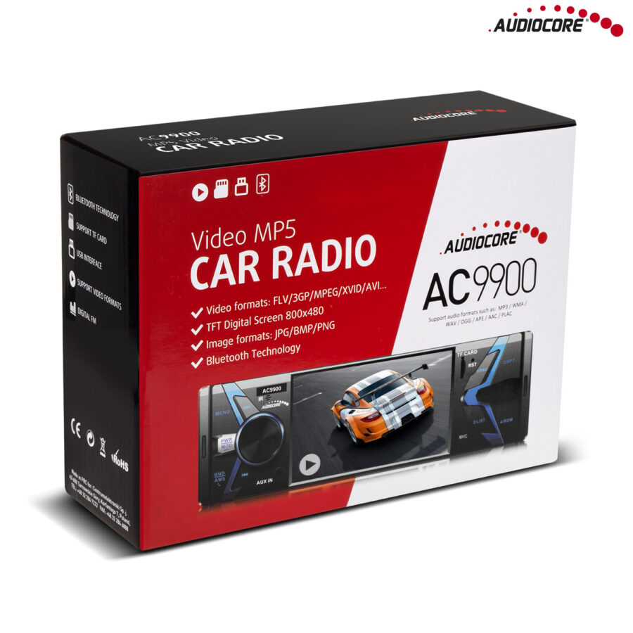 Audiocore AC9900 MP5 Multimédiás Autórádió Bluetooth Kihangosítóval és Távirányítóval - Image 2