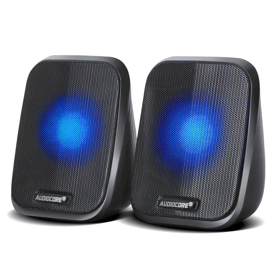 Audiocore AC835 LED USB Számítógépes Hangszórók 6W Fekete
