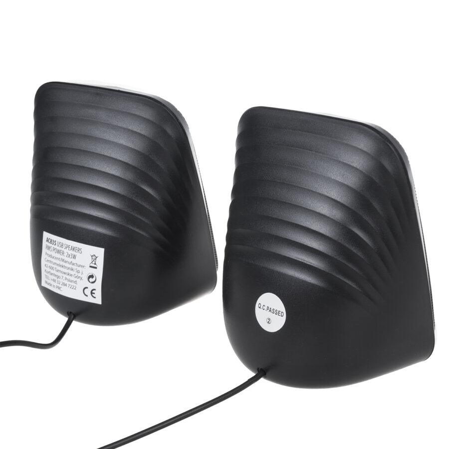 Audiocore AC835 LED USB Számítógépes Hangszórók 6W Fekete - Image 4