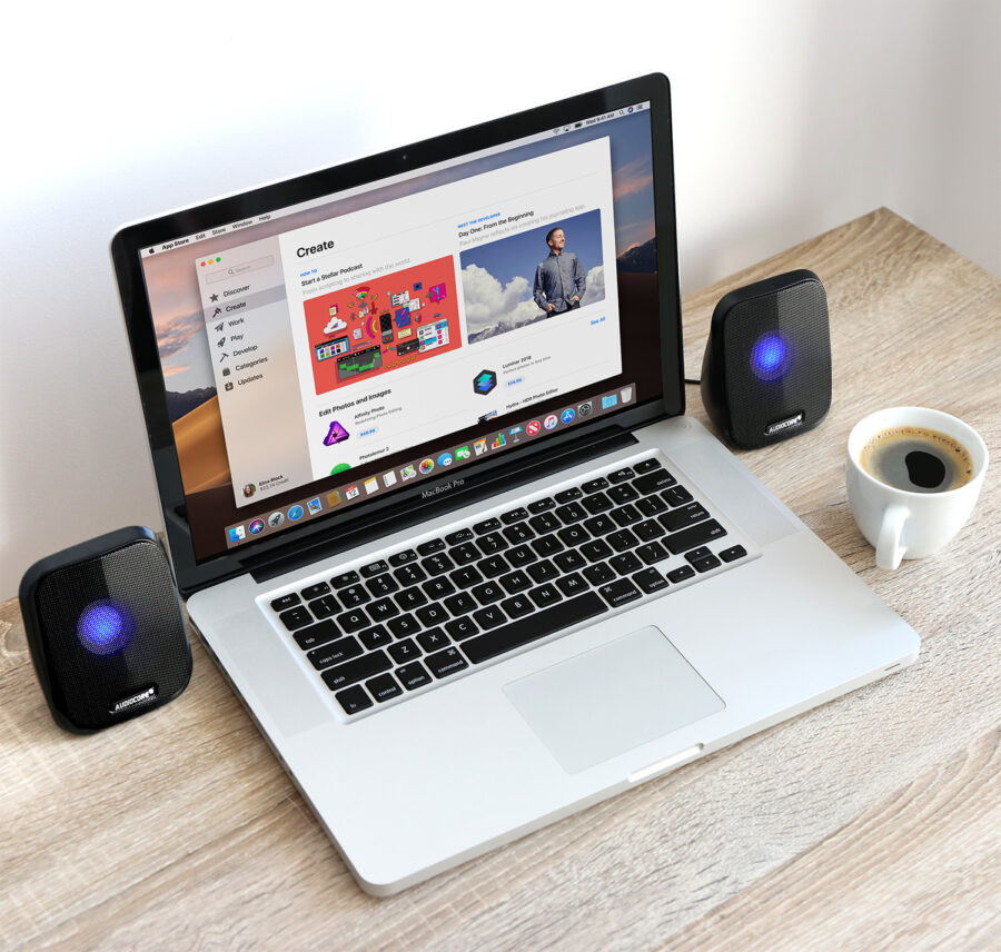 Audiocore AC835 LED USB Számítógépes Hangszórók 6W Fekete - Image 7